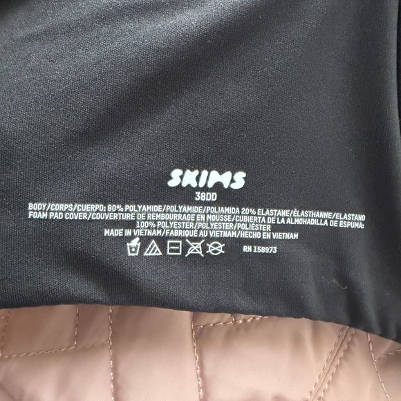 NWT SKIMS Fits Everybody Black Underwire T-Shirt Bra Size 38DD - Picture 5 of 7